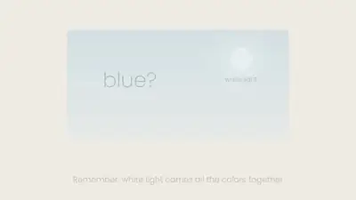 Still from the video: Why is the sky blue?